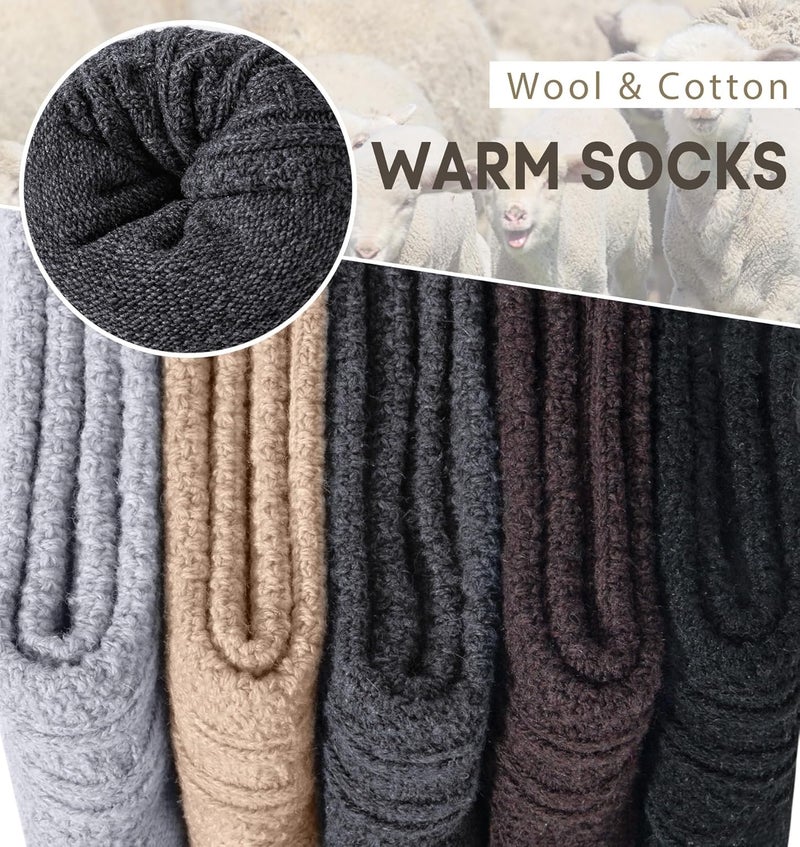 YSense Wool Socks for Women, Winter Boot Socks Stocking Stuffers Gifts for Women Warm Crew Hiking - Image 1